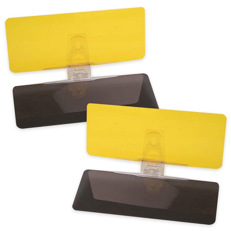 Car Sun Visor Pack of 2 Tac Extension 2 in 1 for Day and Night AntiGlare Anti Dazzle and Anti UV HD Automobile Windshield Visor by Mobi Lock